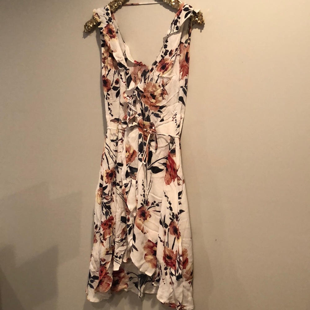 floral wrap dress
